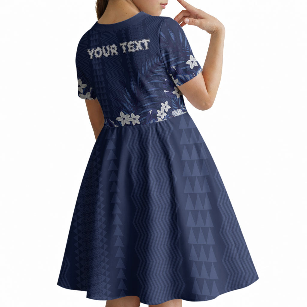 Personalized Utah State Kid Short Sleeve Dress Polynesian Style LT05 - Polynesian Pride