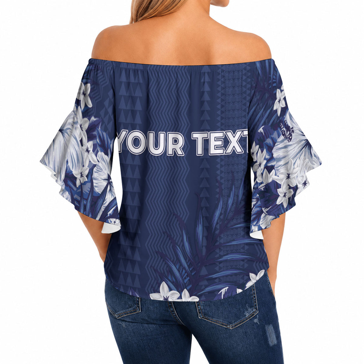 Personalized Utah State Off Shoulder Wrap Waist Top Polynesian Style LT05 - Polynesian Pride