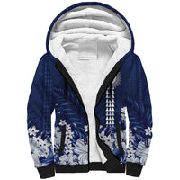 Personalized Utah State Sherpa Hoodie Polynesian Style LT05 Unisex Blue - Polynesian Pride