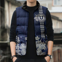 Personalized Utah State Sleeveless Puffer Jacket Polynesian Style LT05 - Polynesian Pride