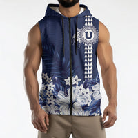 Personalized Utah State Sleeveless Zip Hoodie Polynesian Style LT05 - Polynesian Pride