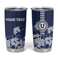 Personalized Utah State Tumbler Cup Polynesian Style LT05 Blue - Polynesian Pride