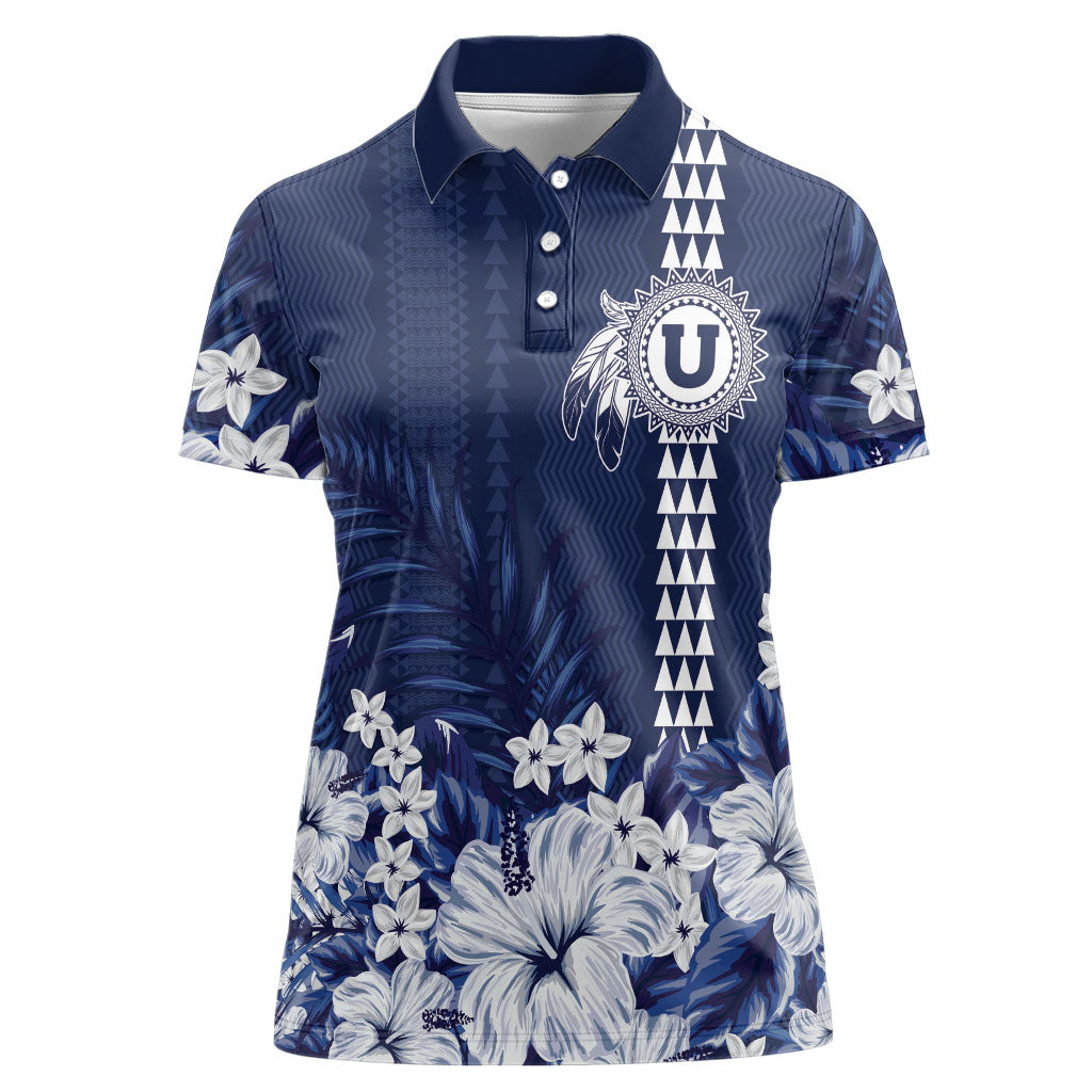Personalized Utah State Women Polo Shirt Polynesian Style LT05 Female Blue - Polynesian Pride