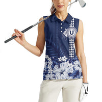 Personalized Utah State Women Sleeveless Polo Shirt Polynesian Style LT05 - Polynesian Pride