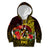 Papua New Guinea Kid Hoodie Coat Of Arms Tropical Flowers Polynesian Pattern LT05 Hoodie Yellow - Polynesian Pride
