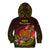 Papua New Guinea Kid Hoodie Coat Of Arms Tropical Flowers Polynesian Pattern LT05 - Polynesian Pride