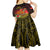 Papua New Guinea Kid Short Sleeve Dress Coat Of Arms Tropical Flowers Polynesian Pattern LT05 - Polynesian Pride