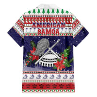American Samoa Christmas Family Matching Off Shoulder Maxi Dress and Hawaiian Shirt Poinsettia La Maunia Le Kilisimasi LT05 - Polynesian Pride