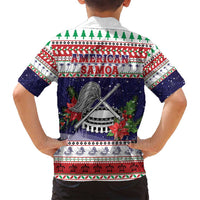 American Samoa Christmas Family Matching Tank Maxi Dress and Hawaiian Shirt Poinsettia La Maunia Le Kilisimasi LT05 - Polynesian Pride