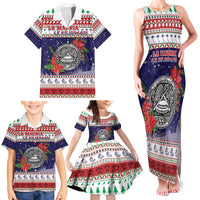 American Samoa Christmas Family Matching Tank Maxi Dress and Hawaiian Shirt Poinsettia La Maunia Le Kilisimasi LT05 - Polynesian Pride