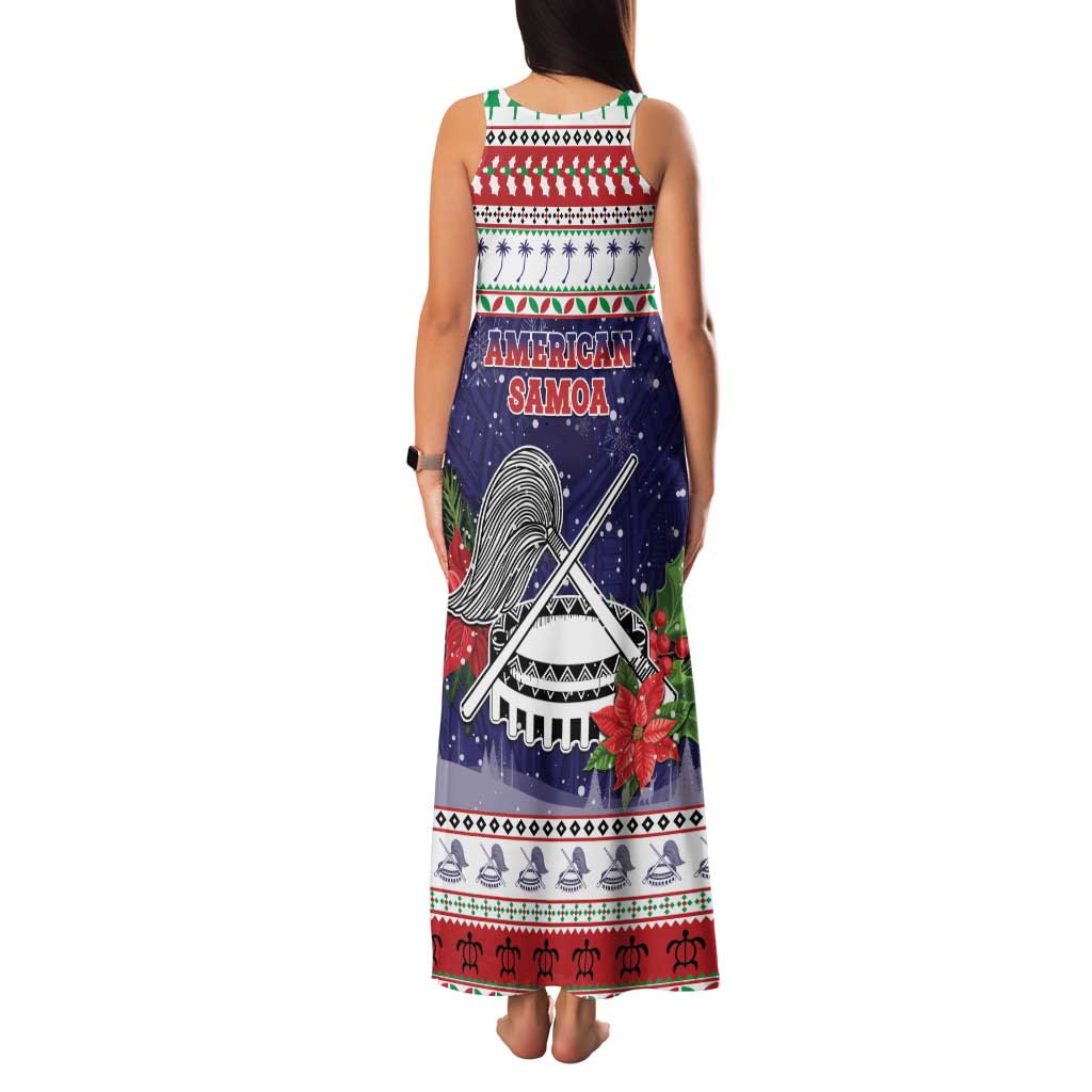 American Samoa Christmas Family Matching Tank Maxi Dress and Hawaiian Shirt Poinsettia La Maunia Le Kilisimasi LT05 - Polynesian Pride