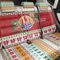 French Polynesia Christmas Back Car Seat Cover Coat Of Arms Merry Xmas LT05 - Polynesian Pride