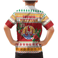 French Polynesia Christmas Family Matching Mermaid Dress and Hawaiian Shirt Coat Of Arms Merry Xmas LT05 - Polynesian Pride