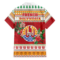 French Polynesia Christmas Family Matching Off The Shoulder Long Sleeve Dress and Hawaiian Shirt Coat Of Arms Merry Xmas LT05 - Polynesian Pride
