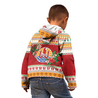 French Polynesia Christmas Kid Hoodie Coat Of Arms Merry Xmas LT05 - Polynesian Pride