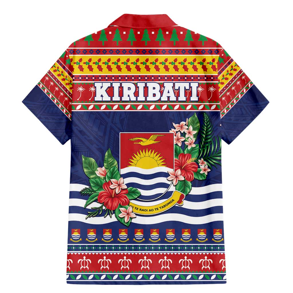 Kiribati Christmas Family Matching Mermaid Dress and Hawaiian Shirt Coat Of Arms Tekeraoi Te Kiritimati LT05 - Polynesian Pride