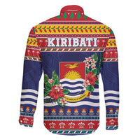 Kiribati Christmas Family Matching Off The Shoulder Long Sleeve Dress and Hawaiian Shirt Coat Of Arms Tekeraoi Te Kiritimati LT05 - Polynesian Pride