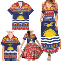 Kiribati Christmas Family Matching Summer Maxi Dress and Hawaiian Shirt Coat Of Arms Tekeraoi Te Kiritimati LT05 - Polynesian Pride