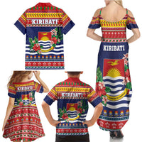 Kiribati Christmas Family Matching Summer Maxi Dress and Hawaiian Shirt Coat Of Arms Tekeraoi Te Kiritimati LT05 - Polynesian Pride
