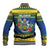 Solomon Islands Christmas Baseball Jacket Coat Of Arms Merry Xmas