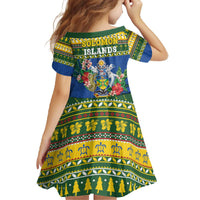 Solomon Islands Christmas Family Matching Off The Shoulder Long Sleeve Dress and Hawaiian Shirt Coat Of Arms Merry Xmas LT05 - Polynesian Pride