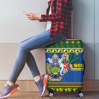 Solomon Islands Christmas Luggage Cover Coat Of Arms Merry Xmas