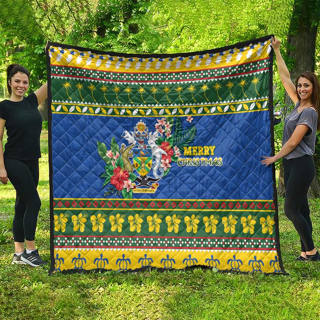 Solomon Islands Christmas Quilt Coat Of Arms Merry Xmas LT05 - Polynesian Pride