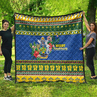 Solomon Islands Christmas Quilt Coat Of Arms Merry Xmas LT05 - Polynesian Pride