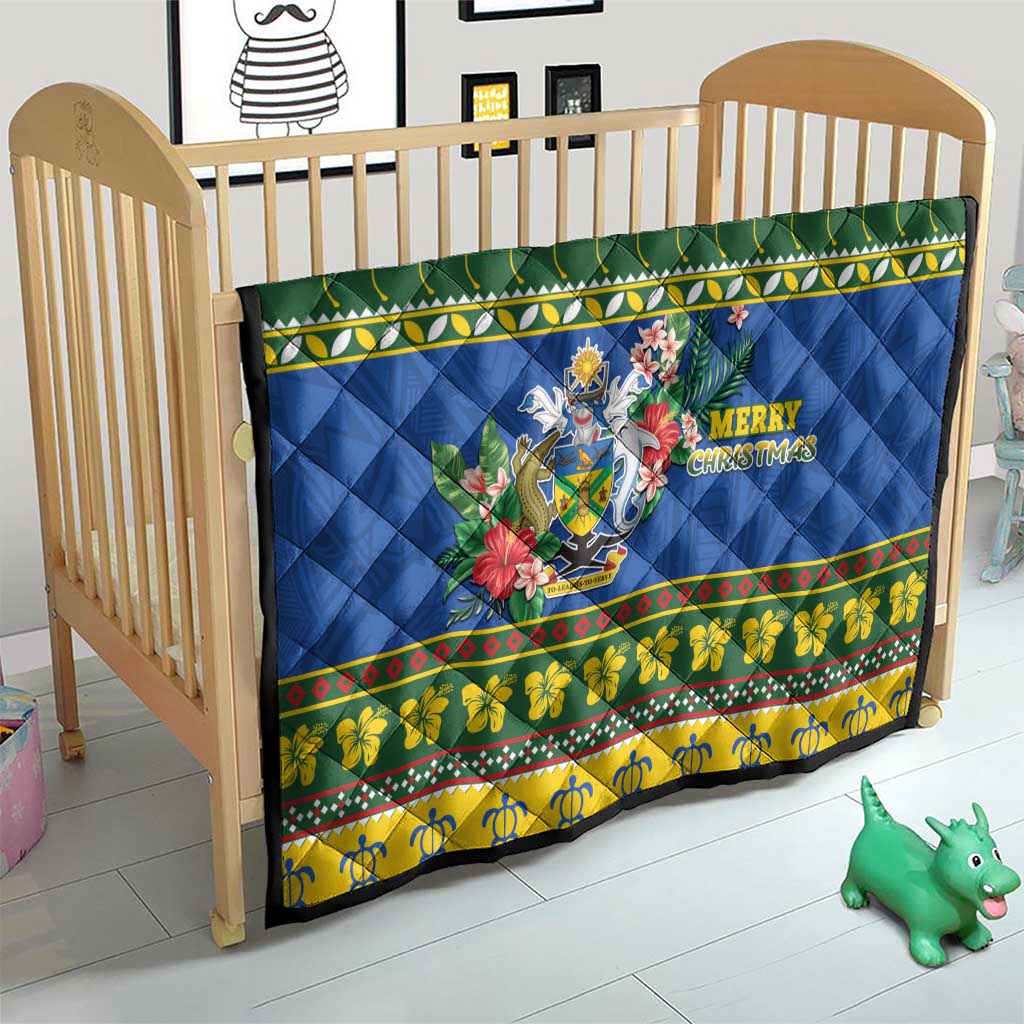 Solomon Islands Christmas Quilt Coat Of Arms Merry Xmas LT05 - Polynesian Pride