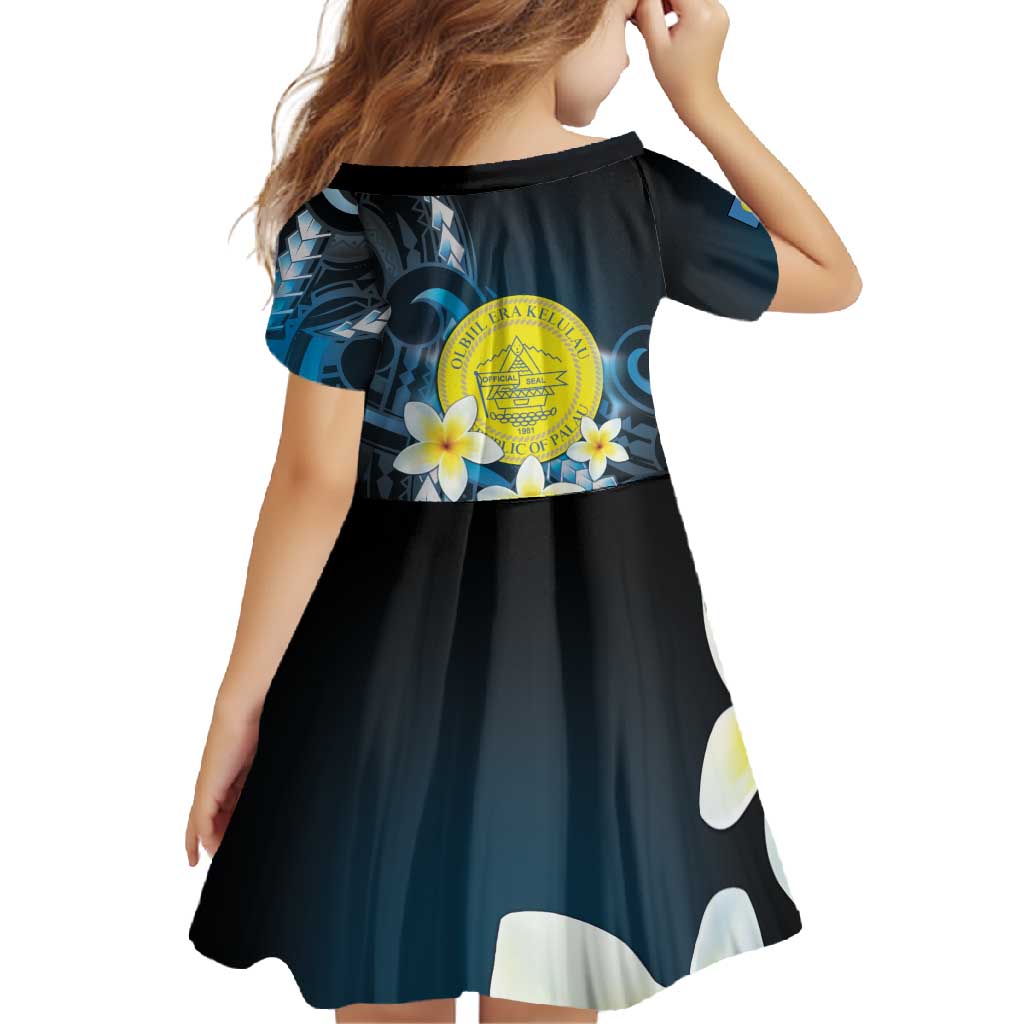Palau United Nations Day Family Matching Mermaid Dress and Hawaiian Shirt Polynesian Curves Plumeria LT05 - Polynesian Pride