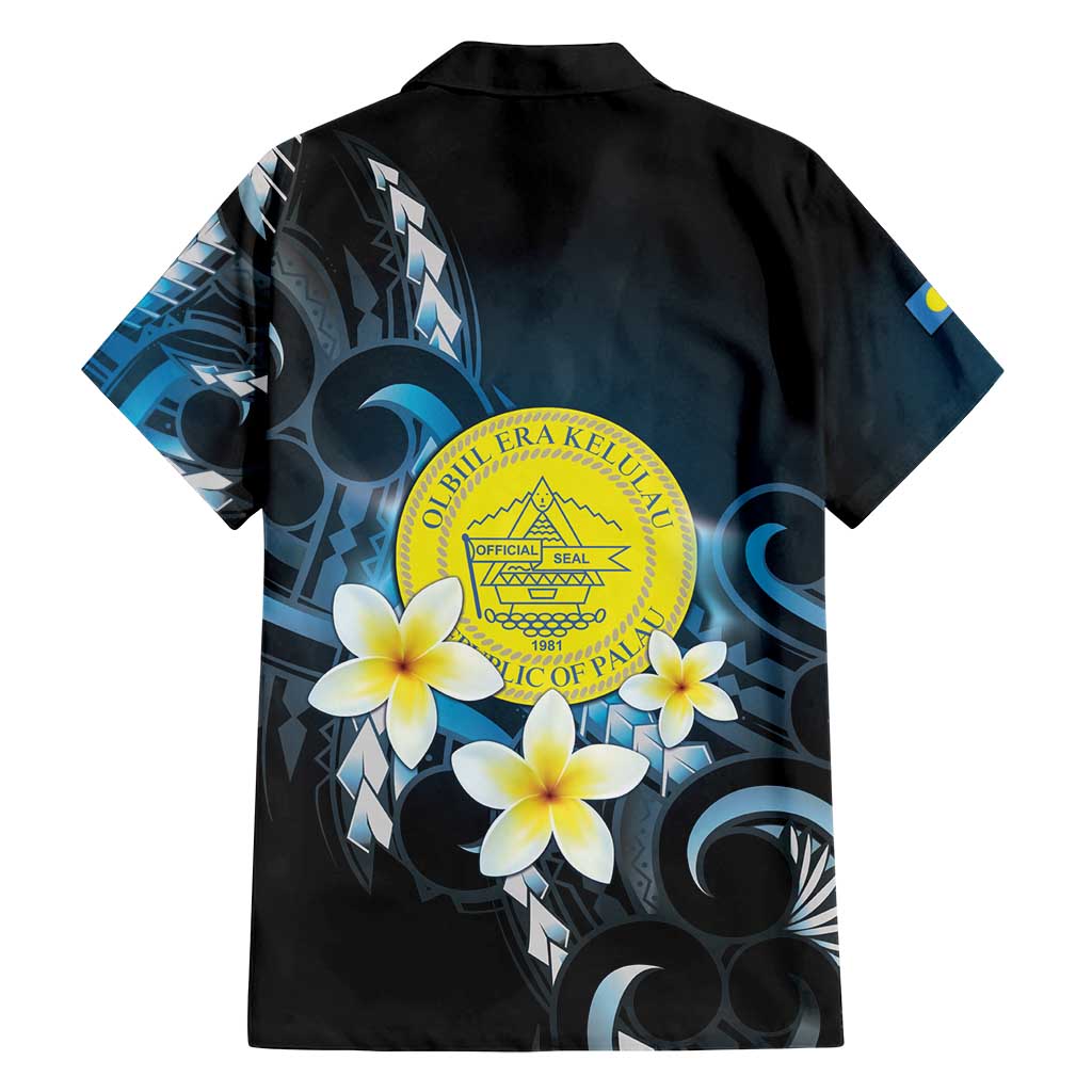 Palau United Nations Day Family Matching Off Shoulder Maxi Dress and Hawaiian Shirt Polynesian Curves Plumeria LT05 - Polynesian Pride