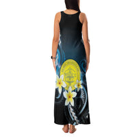 Palau United Nations Day Family Matching Tank Maxi Dress and Hawaiian Shirt Polynesian Curves Plumeria LT05 - Polynesian Pride