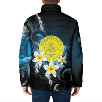 Palau United Nations Day Padded Jacket Polynesian Curves Plumeria LT05 - Polynesian Pride
