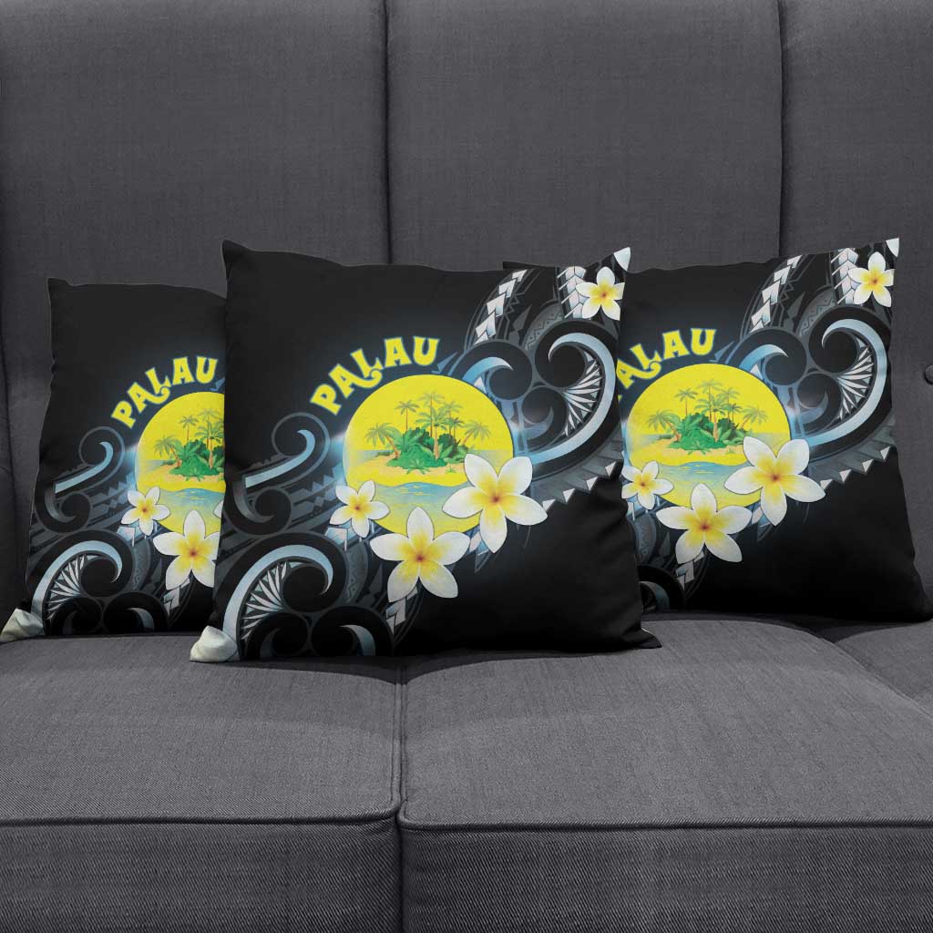Palau United Nations Day Pillow Cover Polynesian Curves Plumeria LT05 - Polynesian Pride