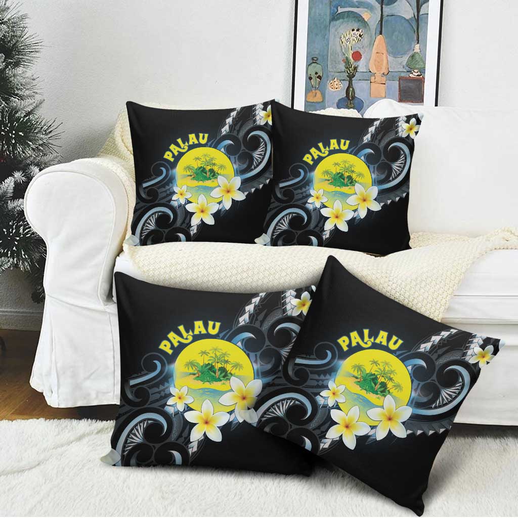 Palau United Nations Day Pillow Cover Polynesian Curves Plumeria LT05 - Polynesian Pride