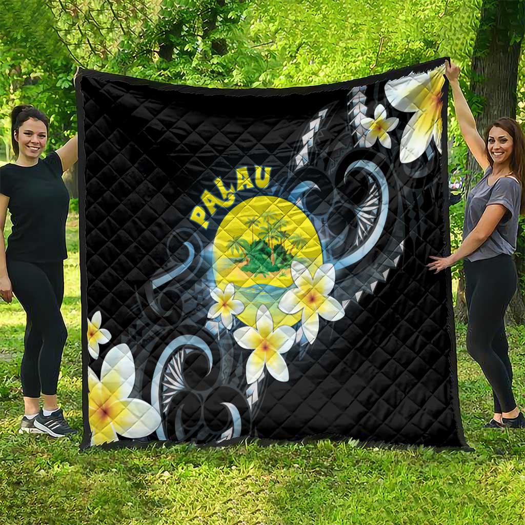 Palau United Nations Day Quilt Polynesian Curves Plumeria LT05 - Polynesian Pride