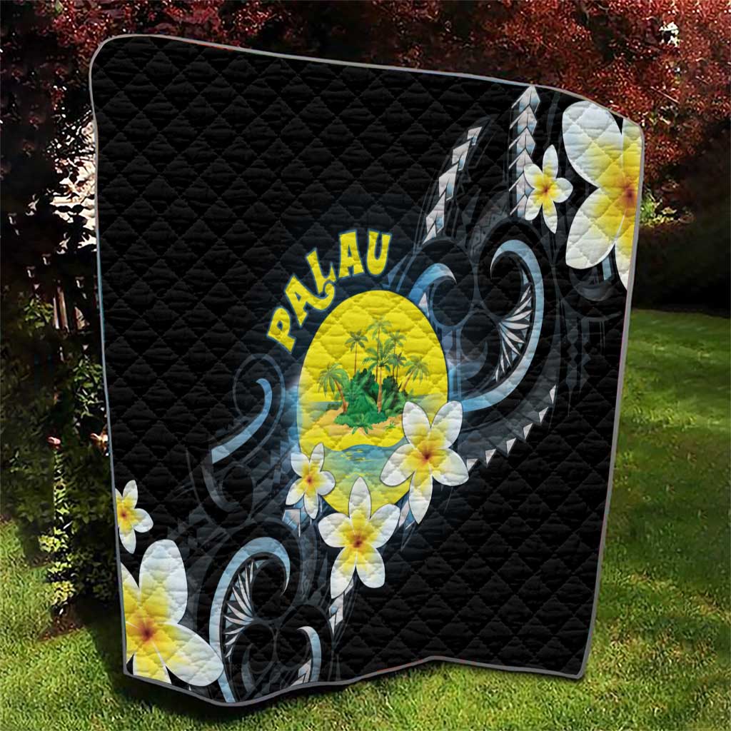 Palau United Nations Day Quilt Polynesian Curves Plumeria LT05 - Polynesian Pride