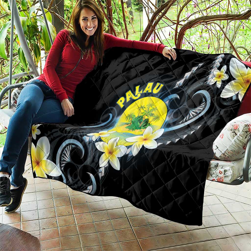 Palau United Nations Day Quilt Polynesian Curves Plumeria LT05 - Polynesian Pride