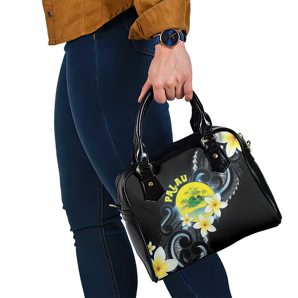 Palau United Nations Day Shoulder Handbag Polynesian Curves Plumeria LT05 - Polynesian Pride