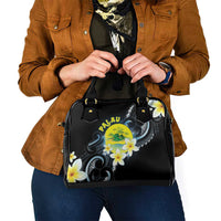 Palau United Nations Day Shoulder Handbag Polynesian Curves Plumeria LT05 - Polynesian Pride