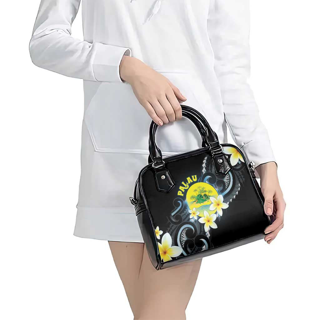 Palau United Nations Day Shoulder Handbag Polynesian Curves Plumeria LT05 - Polynesian Pride