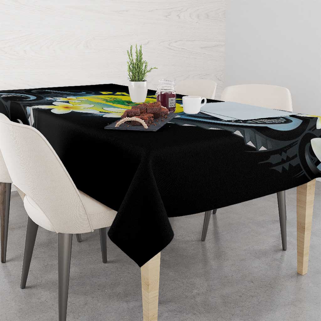 Palau United Nations Day Tablecloth Polynesian Curves Plumeria - Polynesian Pride