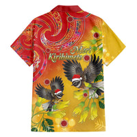 New Zealand Piwakawaka Christmas Family Matching Off Shoulder Maxi Dress and Hawaiian Shirt With Maori Pattern LT05 - Polynesian Pride