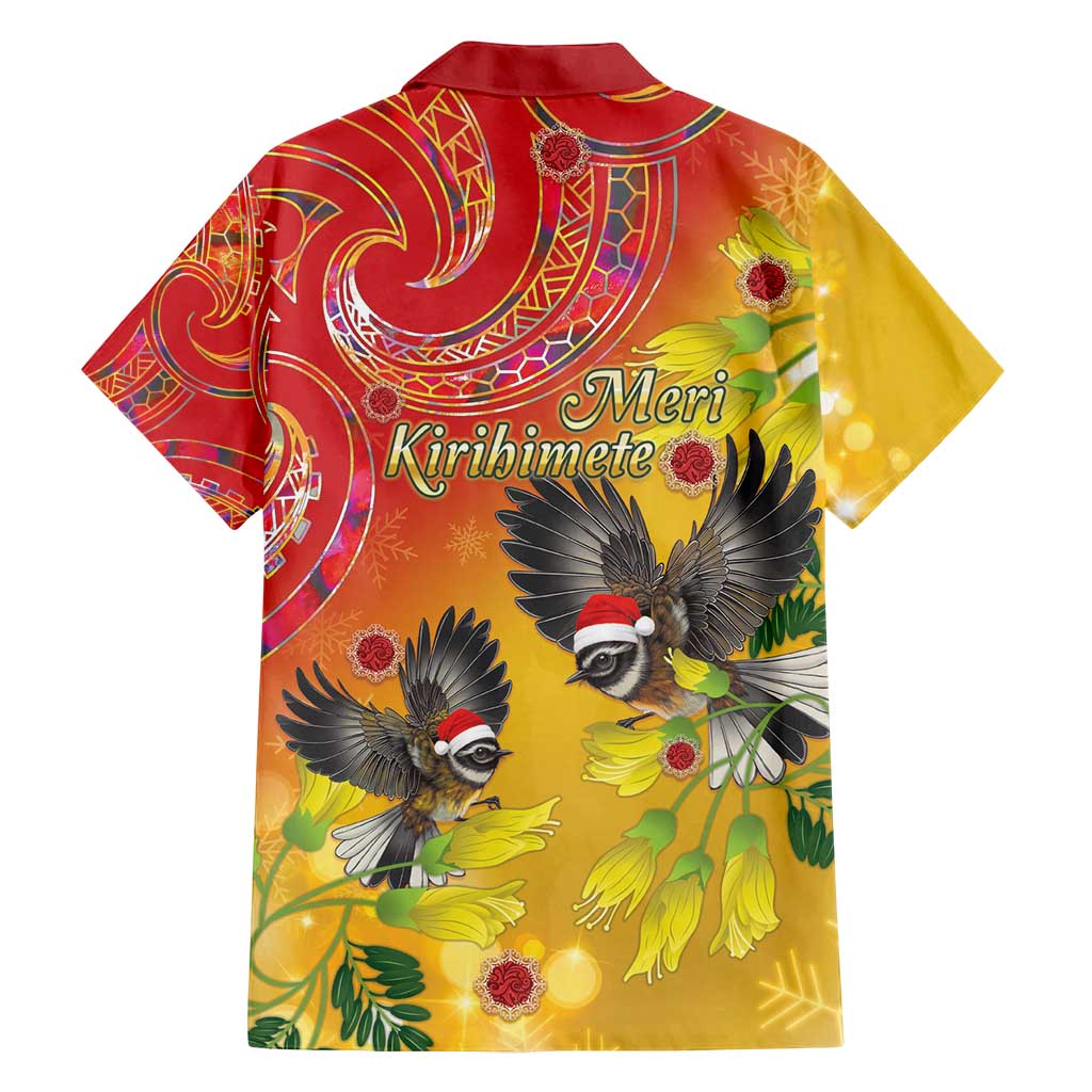 New Zealand Piwakawaka Christmas Family Matching Off Shoulder Short Dress and Hawaiian Shirt With Maori Pattern LT05 - Polynesian Pride