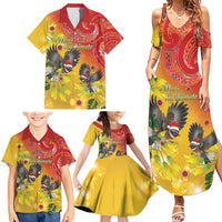 New Zealand Piwakawaka Christmas Family Matching Summer Maxi Dress and Hawaiian Shirt With Maori Pattern LT05 - Polynesian Pride