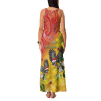 New Zealand Piwakawaka Christmas Family Matching Tank Maxi Dress and Hawaiian Shirt With Maori Pattern LT05 - Polynesian Pride