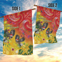 New Zealand Piwakawaka Christmas Garden Flag With Maori Pattern