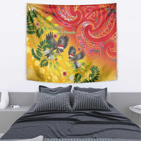 New Zealand Piwakawaka Christmas Tapestry With Maori Pattern