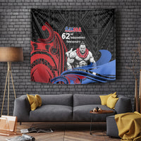 Samoa Independence Day Tapestry Samoan Warriors Ula Fala LT05 Black - Polynesian Pride