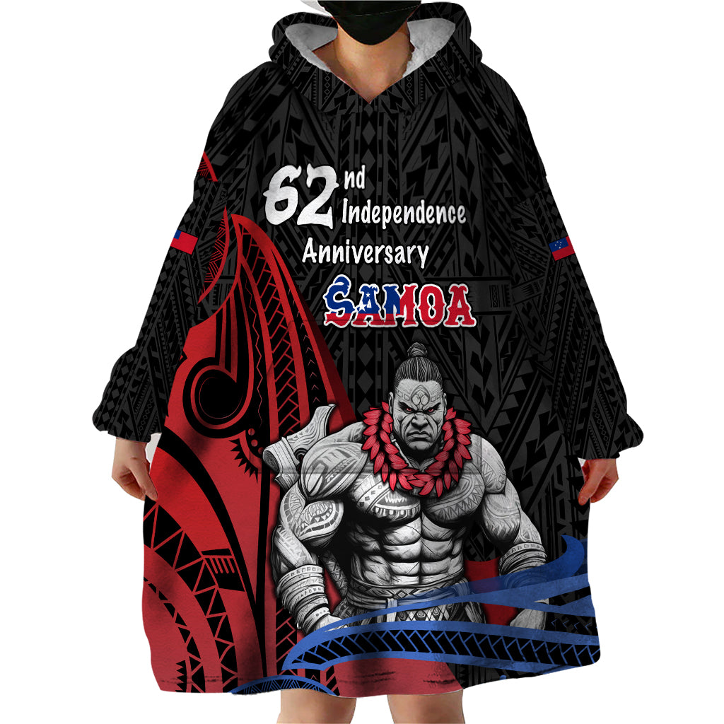 Samoa Independence Day Wearable Blanket Hoodie Samoan Warriors Ula Fala LT05 - Polynesian Pride